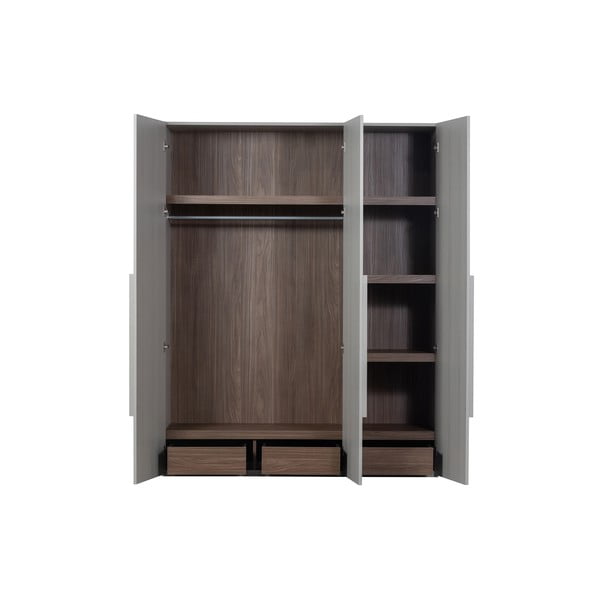 Sivi modularni garderobni ormar 165x210 cm Rens – WOOOD-image-3