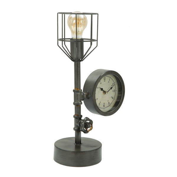 Stolna lampa sa satom Mauro Ferretti Industry Clock, 26 x 45 cm