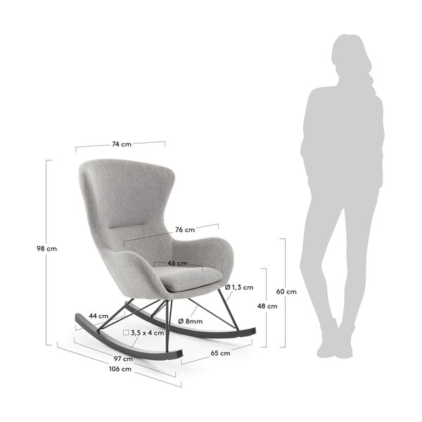 Siva stolica za ljuljanje Kave Home Valsa-image-4