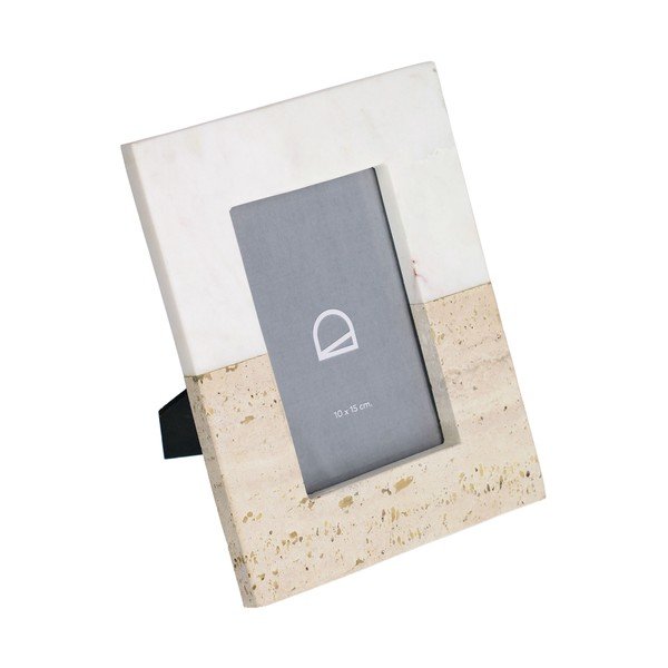 Bijeli kameni stojeći okvir 18x23 cm Uria – Kave Home