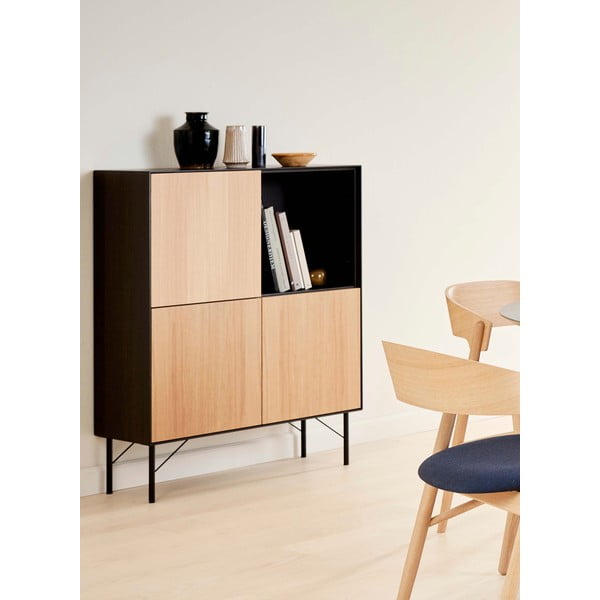 Crna visoka komoda 90,8x110,8 cm Edge by Hammel - Hammel Furniture-image-1