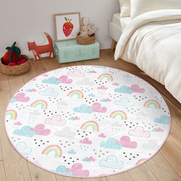 Bijeli dječji tepih ø 120 cm Comfort – Mila Home-image-1