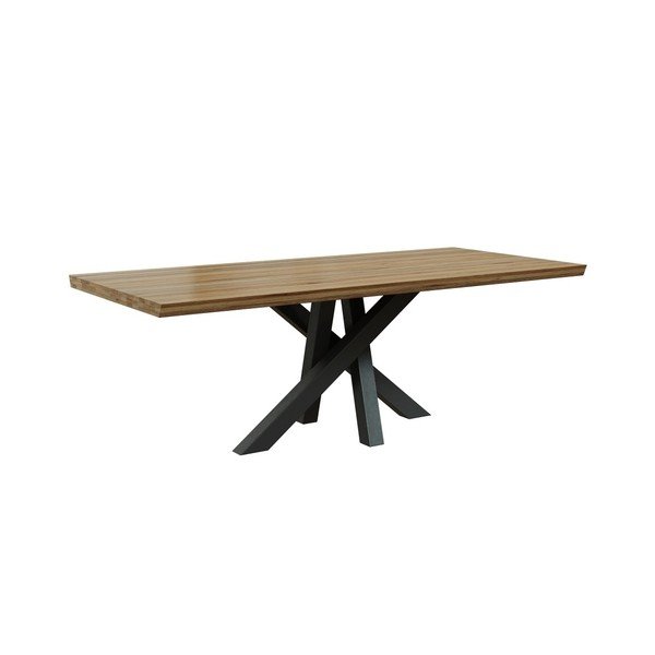 Blagovaonski stol od hrastovog drveta MESONICA Potok, 100 x 220 cm-image-2