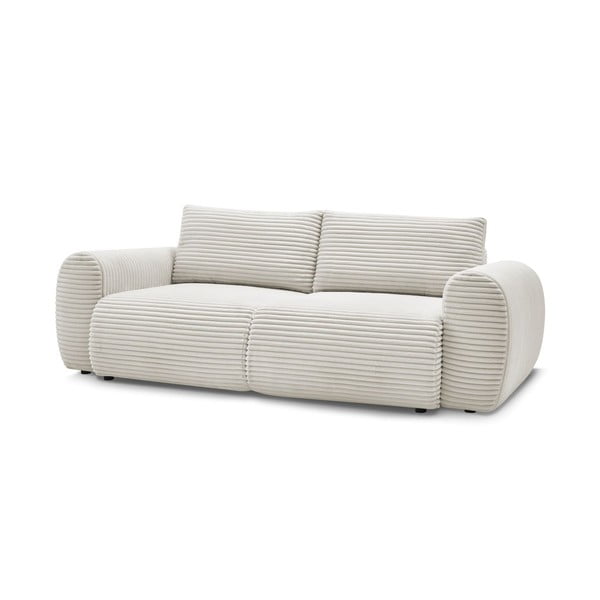 Krem sklopiva sofa od samta 257 cm Lucien – Bobochic Paris-image-3