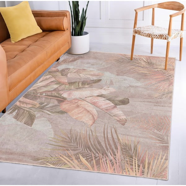 Bež perivia staza 80x200 cm Dusty Leaves – Mila Home-image-4