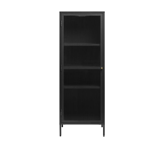 Crna metalna vitrina 58x160 cm Bronco - Unique Furniture