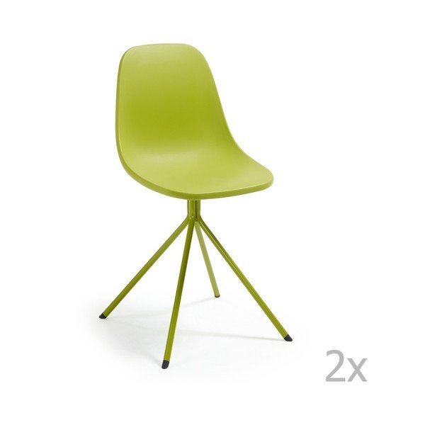 Set od 2 zelene blagovaonske stolice La Forma Mint