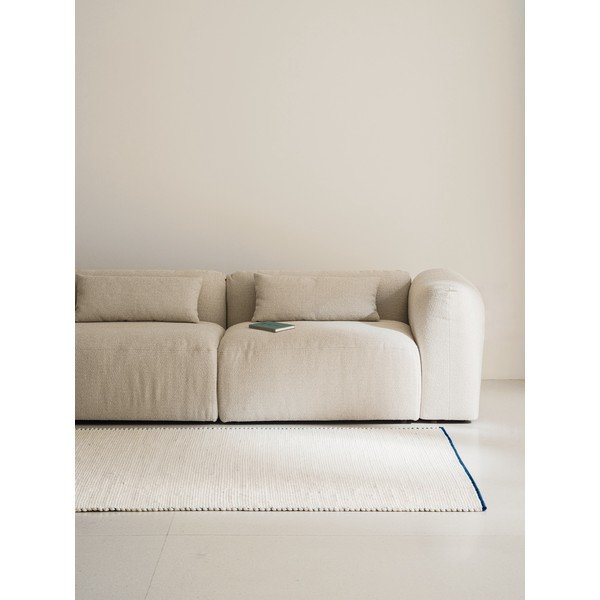 Plavi/bež ručno rađen vunen tepih 140x200 cm Lenu – noo.ma-image-4