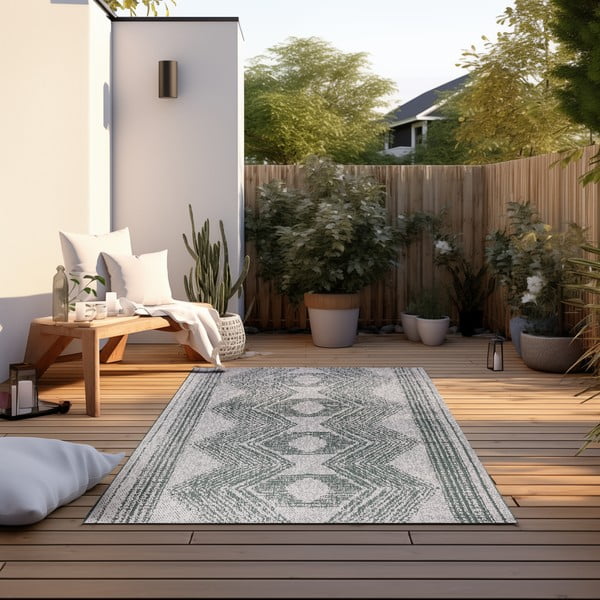 Zeleni/krem vanjski tepih 200x290 cm Gemini – Elle Decoration-image-1