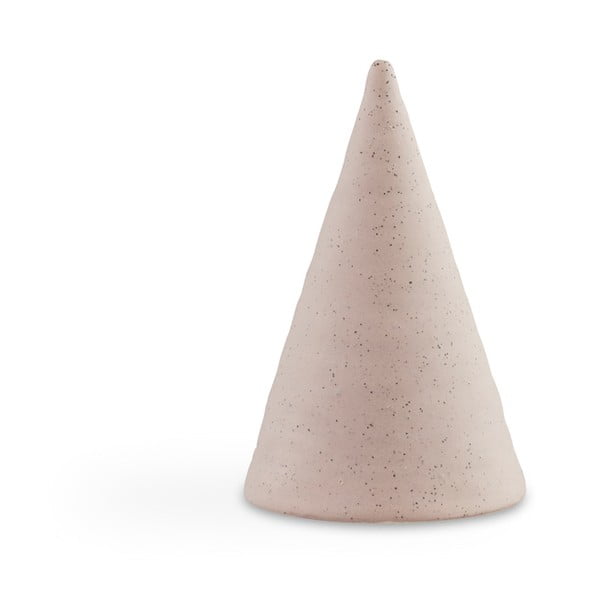 Svjetloružičasta ukrasna statueta od zemljanog posuđa Kähler Design Glazed Cone Rose, visina 11 cm