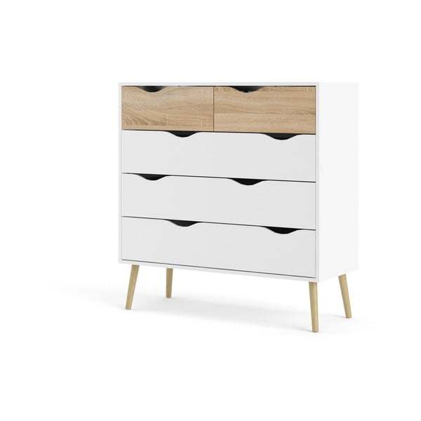 Bijela komoda Tvilum Oslo, 99 x 101 cm-image-3