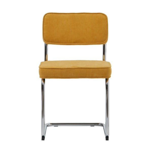 Žuta  blagovaonska stolica od samta Rupert – Unique Furniture-image-3