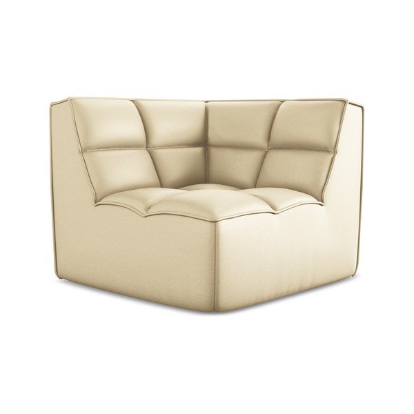 Krem modularna sjedeća garnitura od imitacije kože Kalai – Makamii-image-2