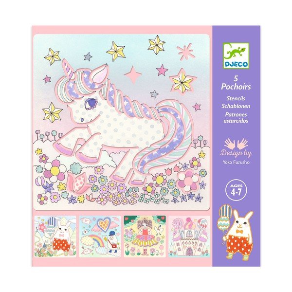 Komplet od 4 Djeco Kawaii šablona-image-1