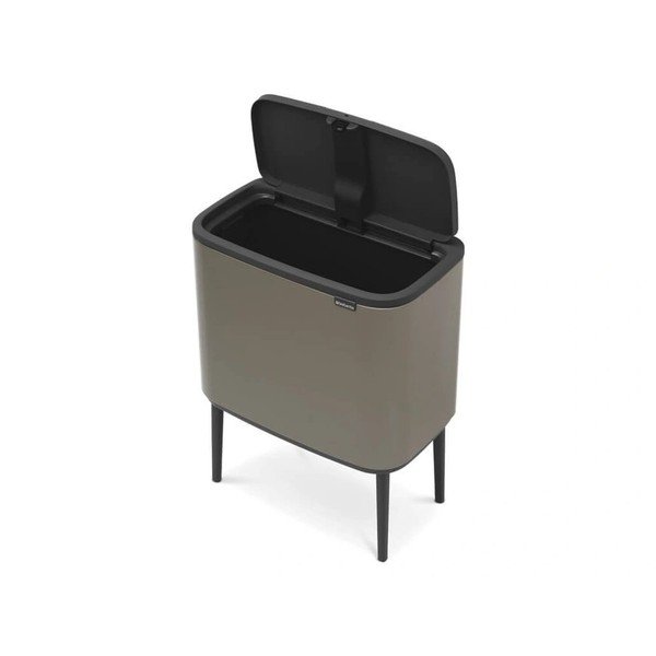 Siva željezna kanta za smeće na dodir 36 l Bo Touch Bin – Brabantia