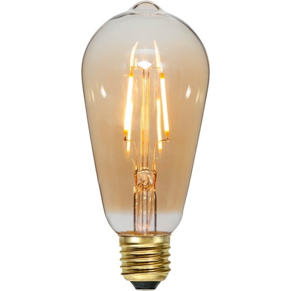 LED/sa žarnom niti žarulja s toplim svjetlom E27, 1 W Plain Amber – Star Trading
