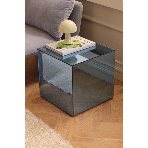 Stakleni pomoćni stol 45,5x45,5 cm Cube – Ellos Home-image-1