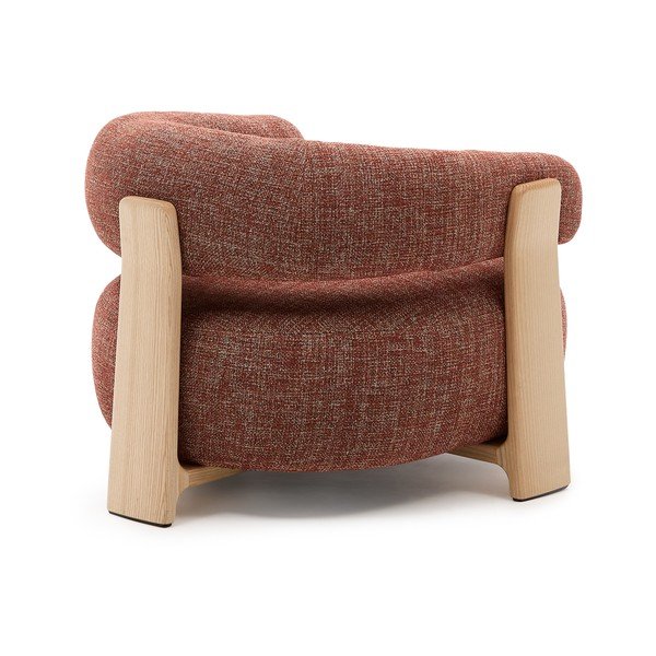 Fotelja od šenila boja terakote Granite – Kave Home-image-4