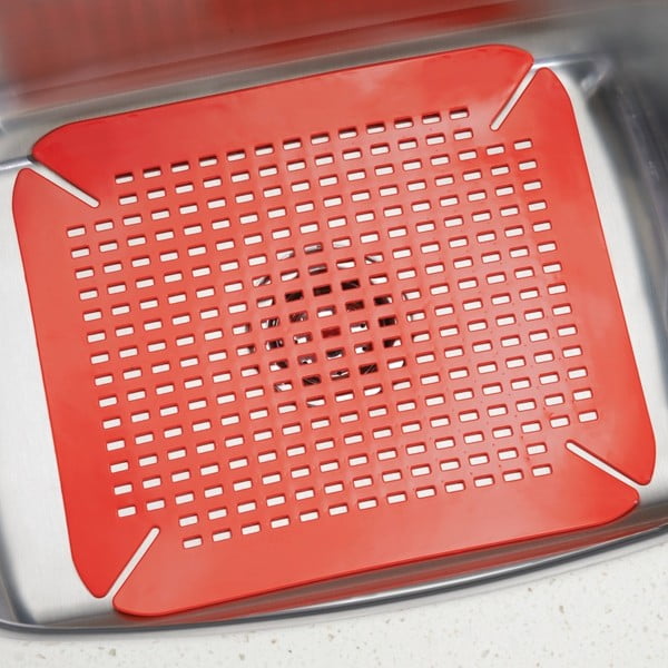 Crvena InterDesign Contour prostirka za sudoper-image-3