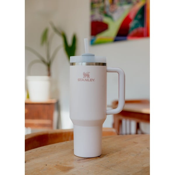 Svijetlo ružičasta termosica od nehrđajućeg čelika sa slamkom 1,18 l Quencher H2.0 FlowState Tumbler Rose Quartz – Stanley-image-4