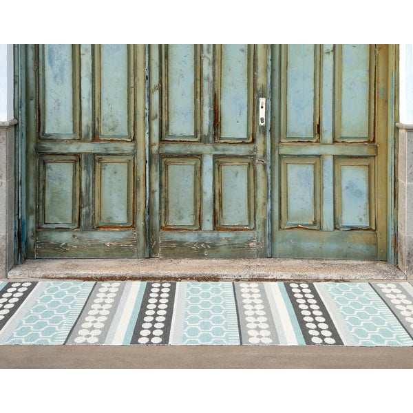 Sivi/tirkizni unutarnji i vanjski tepih 70x90 cm Asta Pale Turquoise – Pappelina-image-1