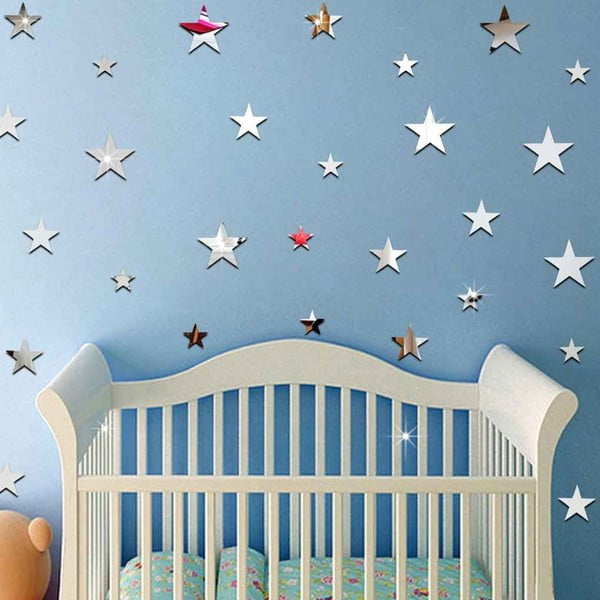 Set od 20 zrcalnih samoljepljivih naljepnica Ambiance Stars mirror stickers-image-1