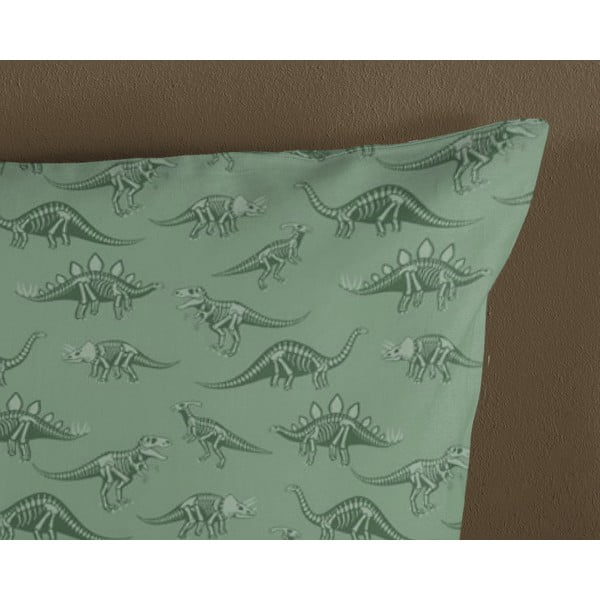 Zelena/bež pamučna dječja posteljina za dječji krevetić 100x135 cm Gabi – Good Morning-image-3