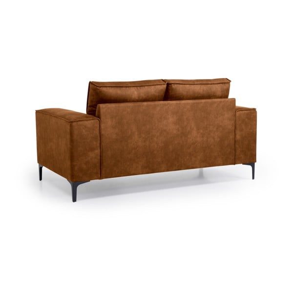 Konjak smeđa sofa od imitacije kože 164 cm Copenhagen – Scandic-image-2
