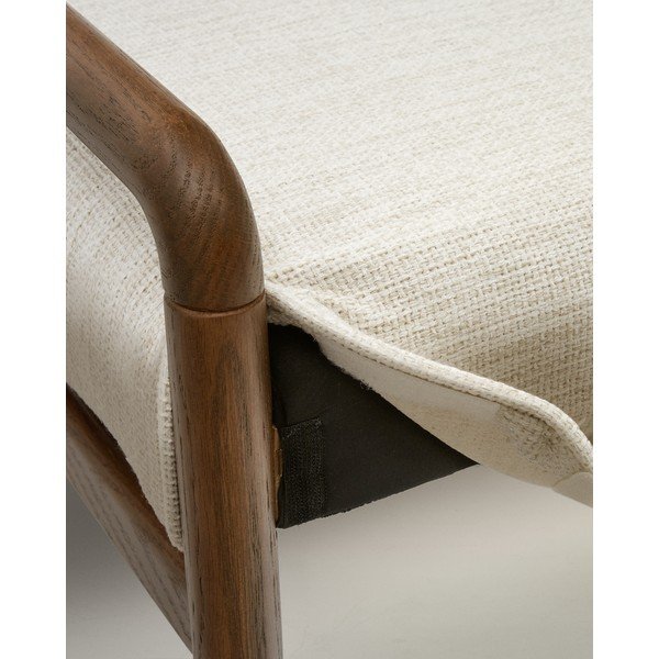 Krem/u prirodnoj boji klupa od šenila Macaret – Kave Home-image-4