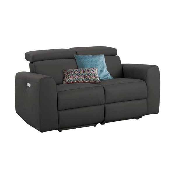 Smeđa sofa od imitacije kože 158 cm Capena – Støraa-image-2