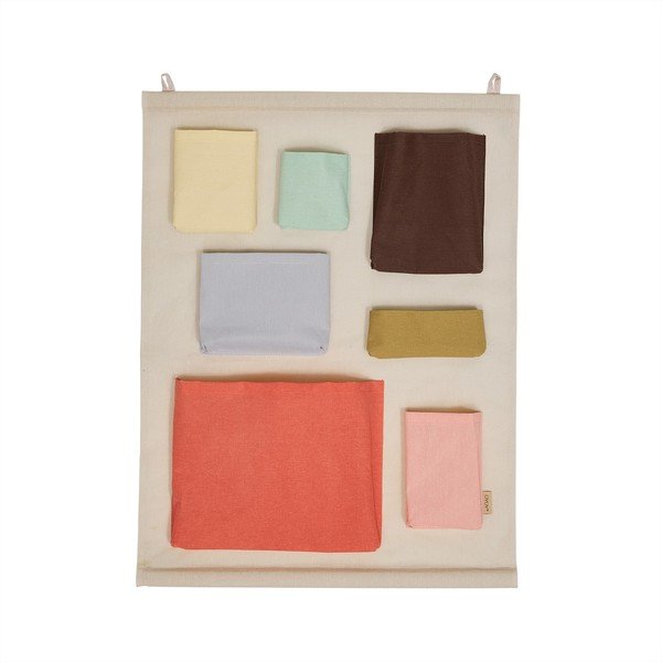 Bež tekstilni viseći organizator 60x2x80 cm Saga – OYOY Mini