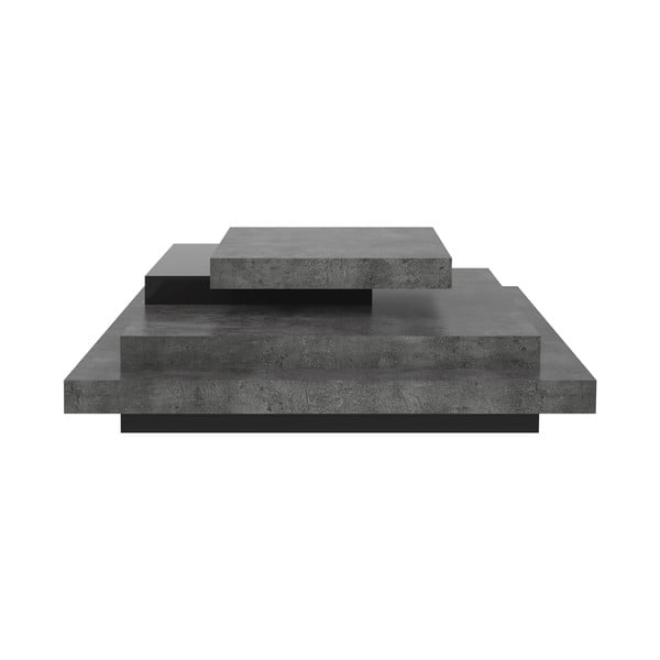 Sivi stolić za kavu u betonskom dekoru 110x110 cm Slate - TemaHome