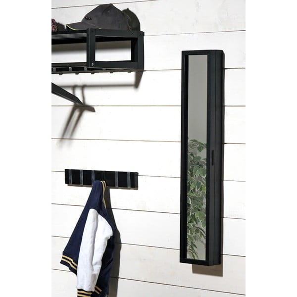 Crna zidna vješalica od punog hrasta Confetti – Rowico-image-2