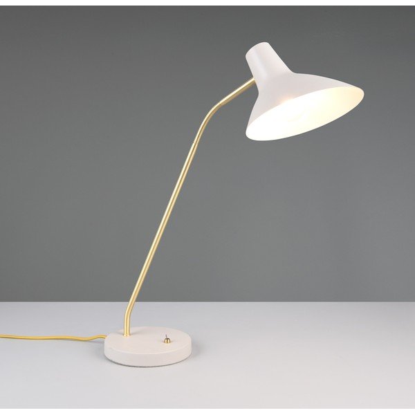 Stolna lampa sa savitljivom konstrukcijom u zlatnoj boji/boje slonovače (visina 54 cm) Traveller – Trio-image-1