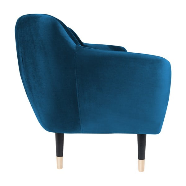 Plava sofa s crnim nogama Mazzini Sofas Benito, 158 cm-image-3