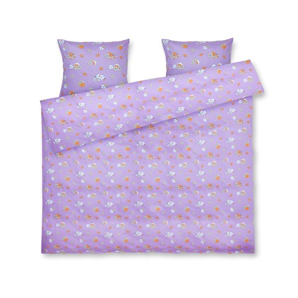 Posteljina za bračni krevet od pamučnog satena u boji lavande 200x220 cm Grand Pleasantly – JUNA