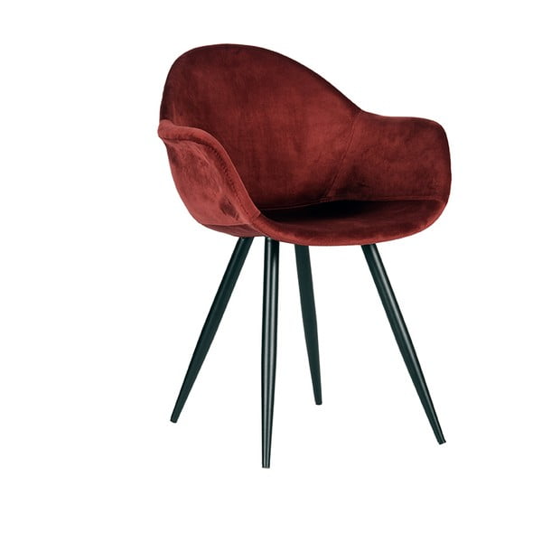 Crvene baršunaste blagovaonske stolice u setu 2 kom Forli – LABEL51