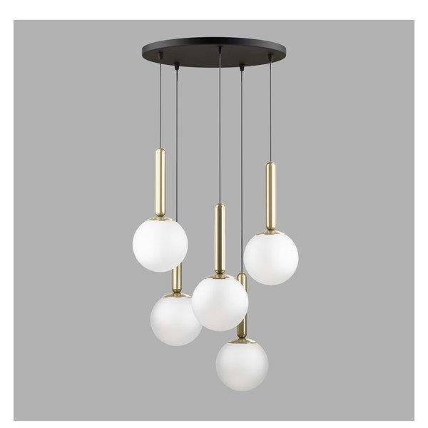 Viseća svjetiljka u zlatnoj boji sa staklenim sjenilom ø 34 cm One – Squid Lighting-image-2