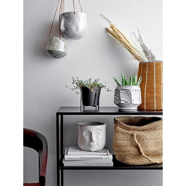 Bijela tegla za cvijeće od terakote Bloomingville Ignacia, visina 15,5 cm-image-1