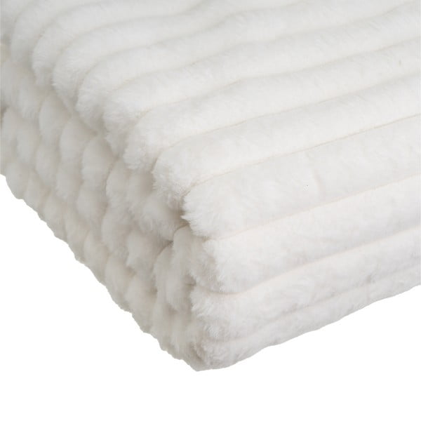 Bijela deka od mikropliša 130x160 cm Fur Velvet – Casa Selección-image-3