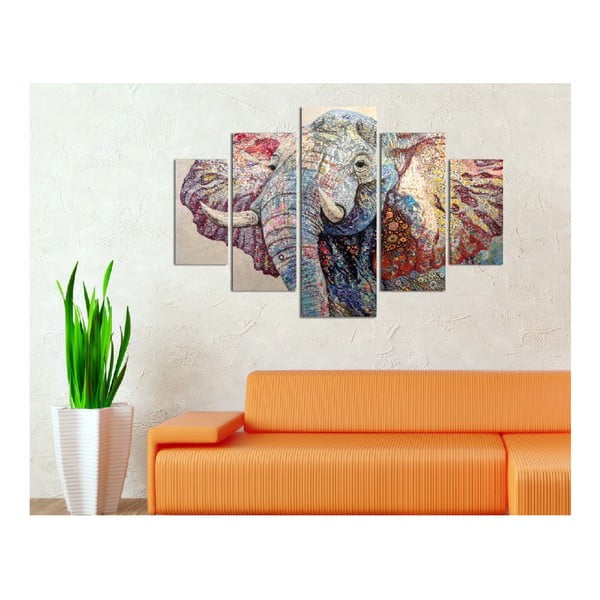 5-dijelna slika Elephant-image-1