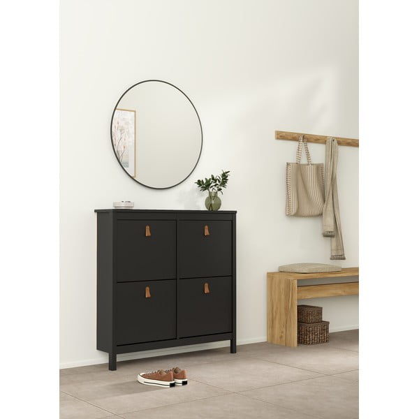 Crni preklopni ormarić za cipele Madrid – Tvilum-image-1