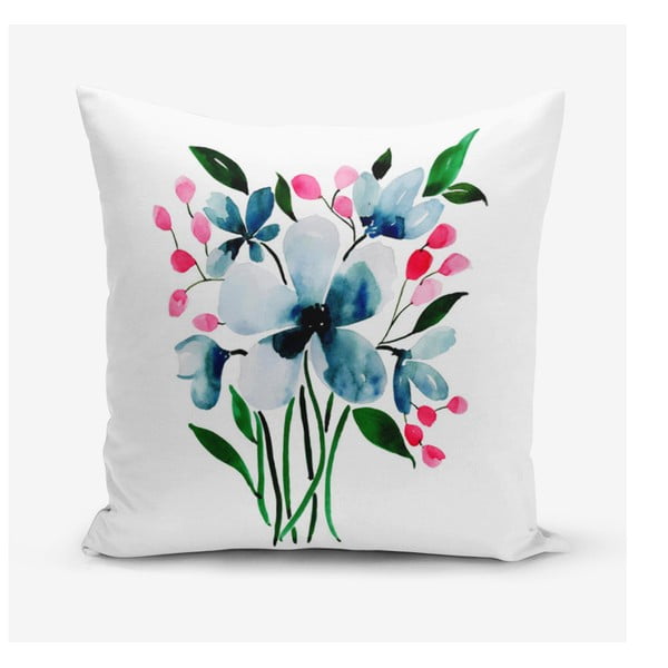 Navlaka za jastuk s dodatkom pamuka Minimalističke navlake za jastuke Modern Flower, 45 x 45 cm