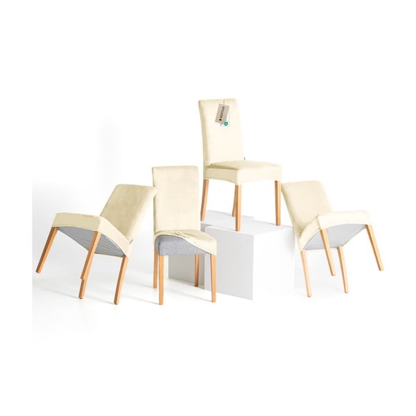 Krem rastezljive presvlake 4 kom za stolicu 48 cm Sento – Restilo