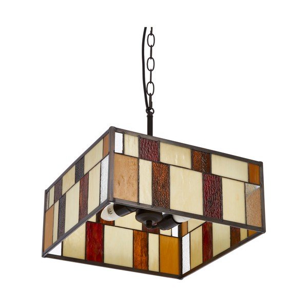 Metalna viseća svjetiljka sa staklenim sjenilom Waldorf – Premier Housewares-image-2