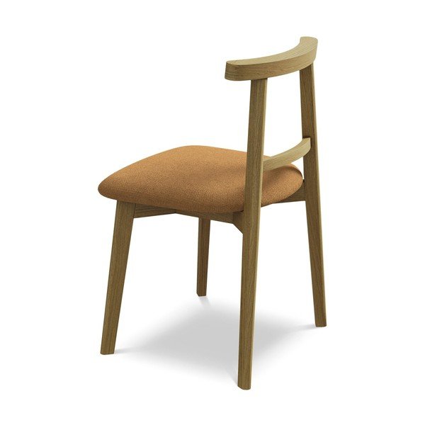 Blagovaonska stolica od masivnog drveta boja terakote Ohelo – Makamii-image-3