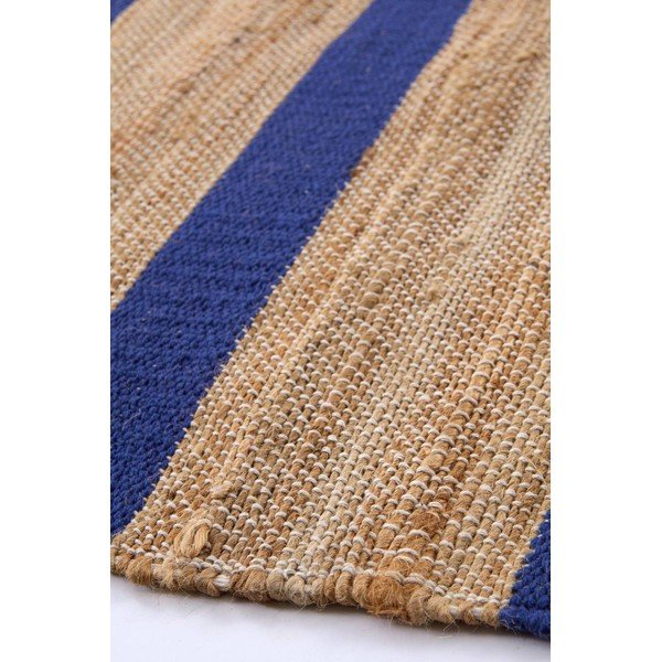 Plavi/u prirodnoj boji ručno rađen tepih od mješavine jute 200x300 cm Otti – Jotex-image-2
