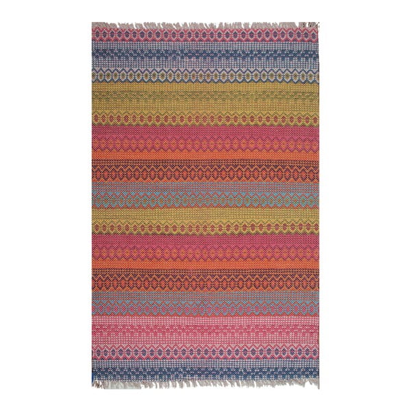 Crveni prugasti gazište Eco Rugs Kirin, 80 x 300 cm