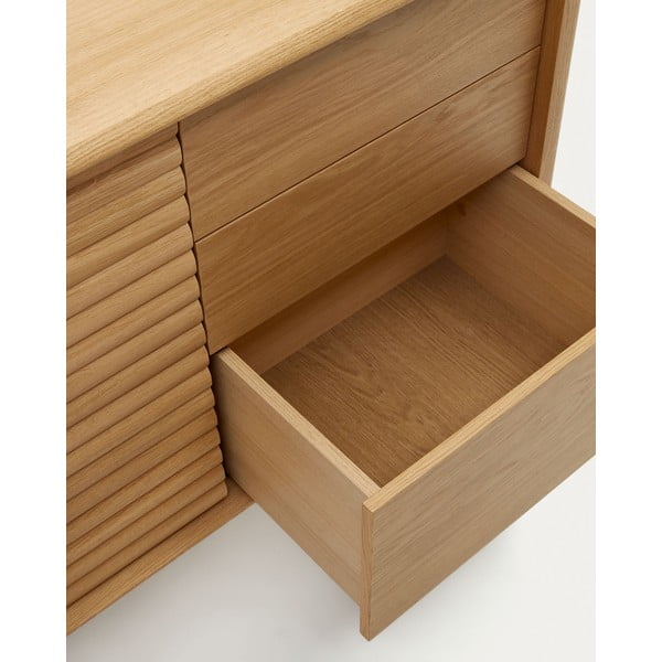 Niska komoda u dekoru hrasta u prirodnoj boji 105x86 cm Lenon – Kave Home-image-4