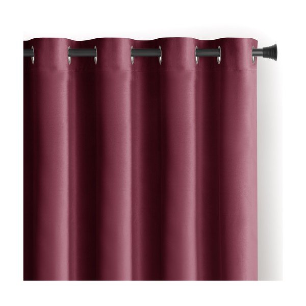 Bordo/ružičasta zavjesa za djelomično zamračenje od samta 140x270 cm Eyelets – Restilo
